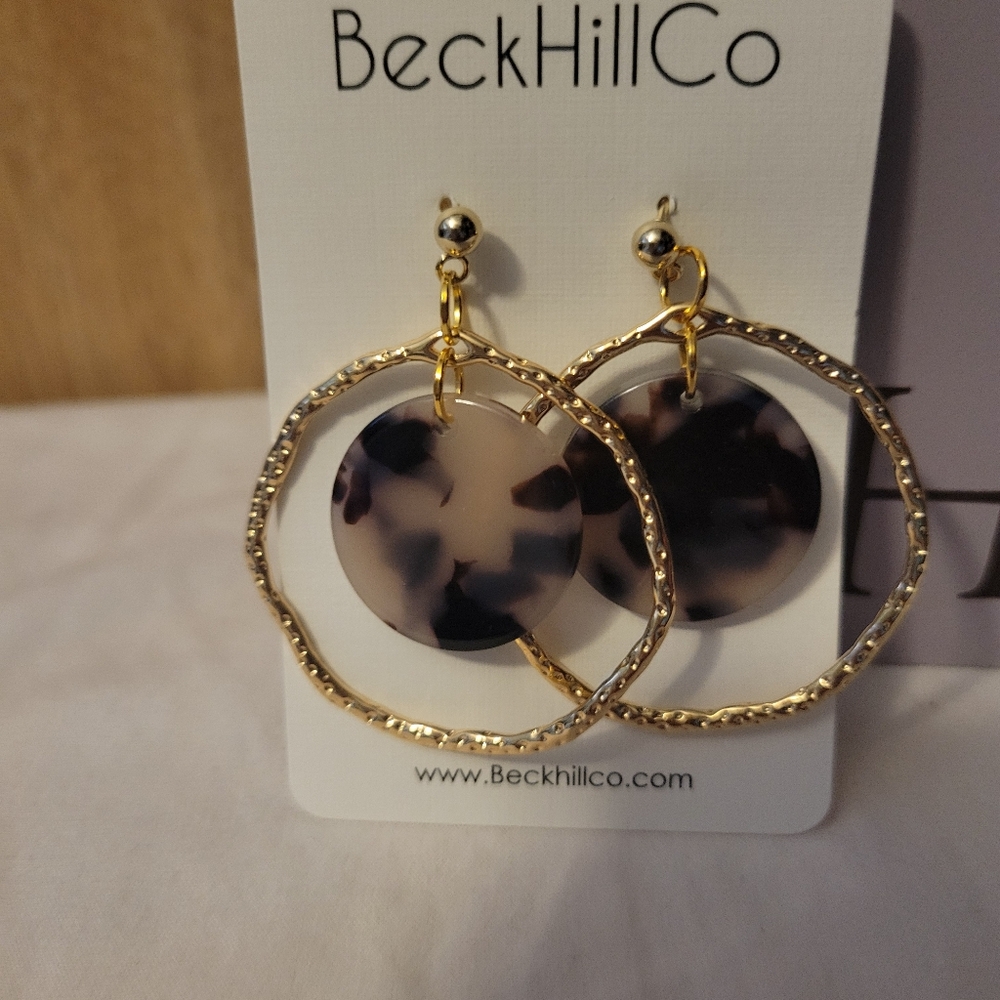BeckHillCo Gold and Black Earrings